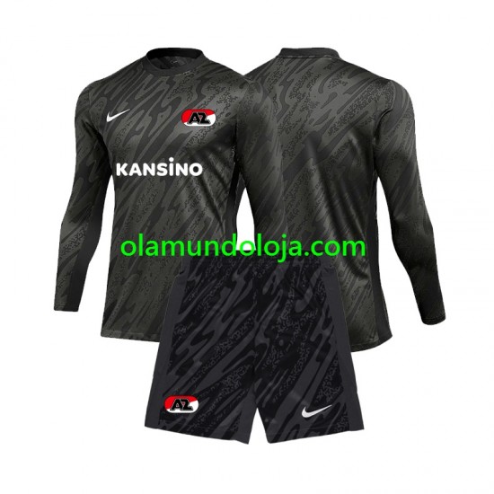 Camisola AZ Alkmaar Guarda-redes Criança Equipamento Segundo 2024-2025 Manga Comprida